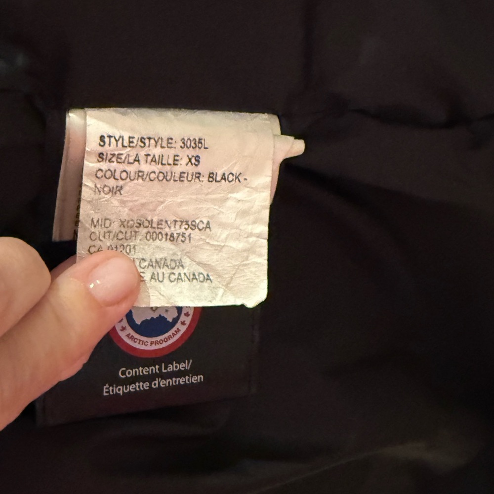 Canada Goose Black Long Puffer Coat with Fur Hood - Picture 6 of 9